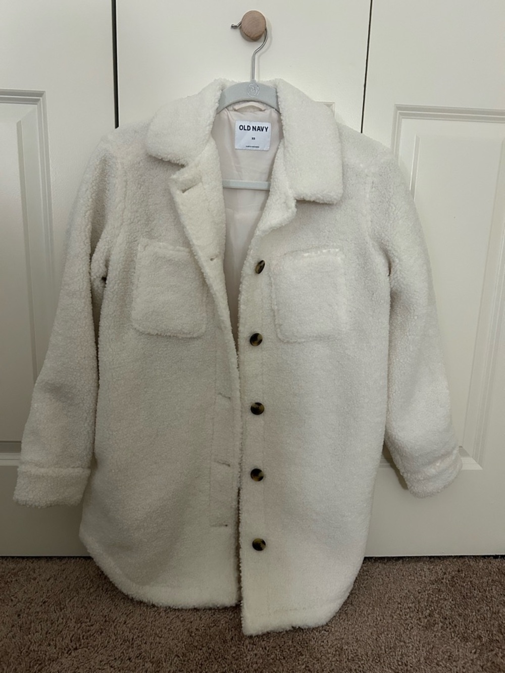 Old Navy Cream Teddy Coat
